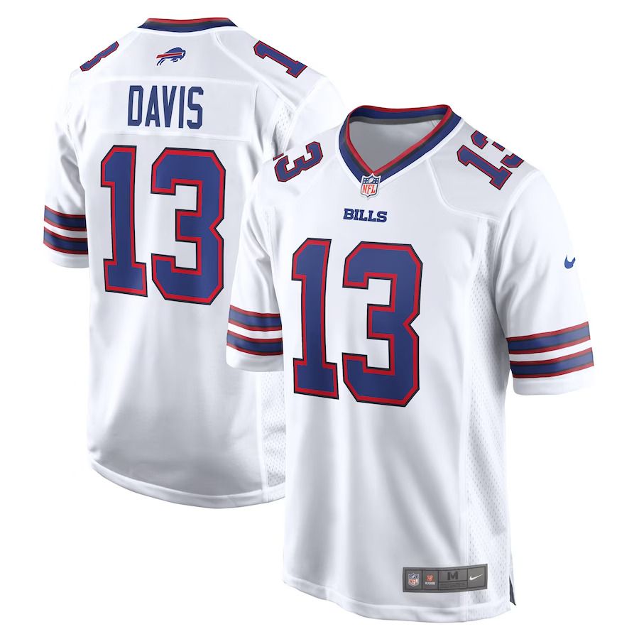 Men Buffalo Bills #13 Gabe Davis Nike White Game Player NFL Jersey
